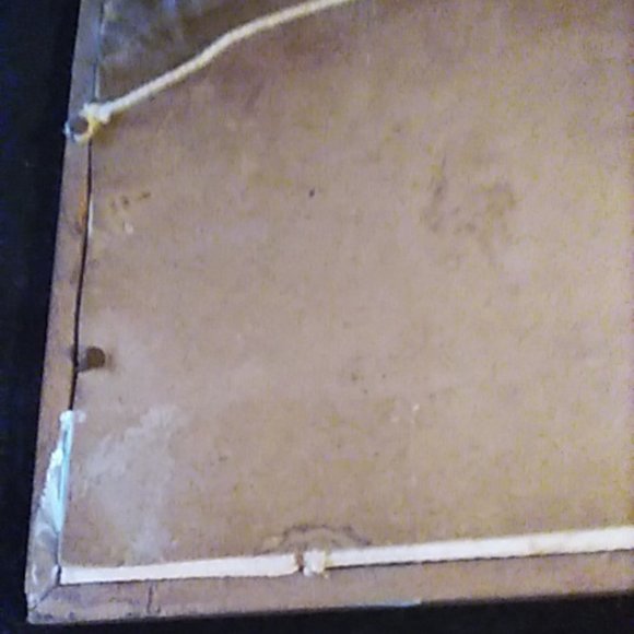 COPY - Vintage Peacock Embroidered Framed Picture 9.75"x7.5" Glass Super Old! - Picture 6 of 6